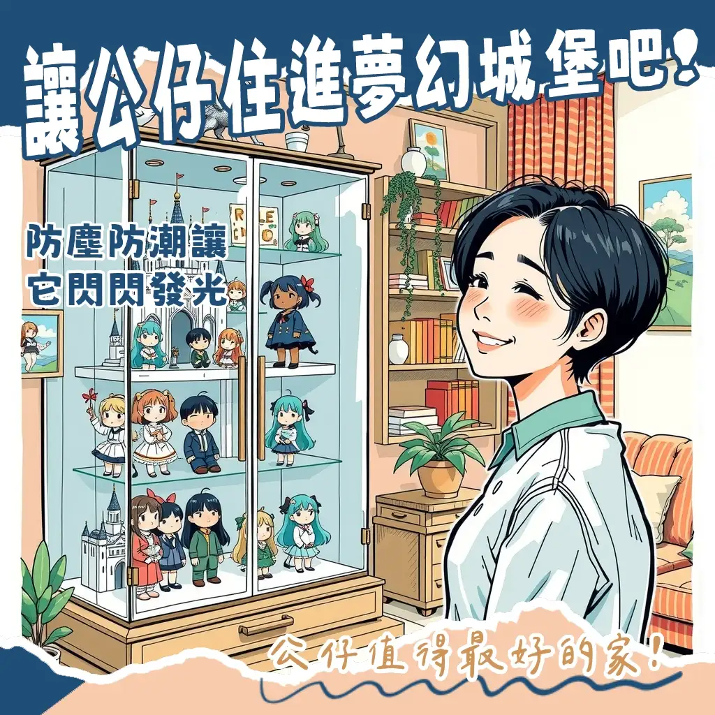 公仔收納櫃佈置指南：展示模型收藏、防塵防潮、燈光配置與材質選擇的居家美學實用建議。
