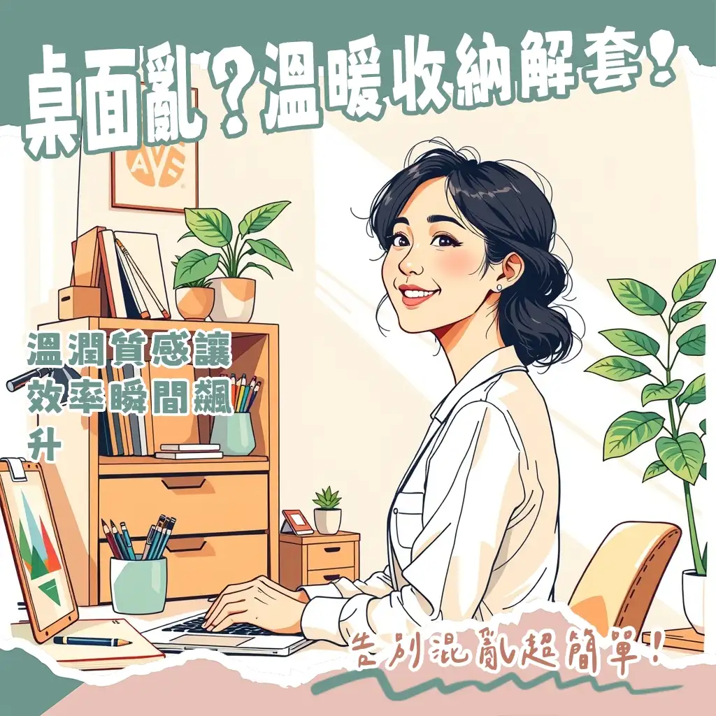 木製桌上收納櫃提升質感桌面，收納辦公文具、化妝品與小型工具，打造整齊品味空間。