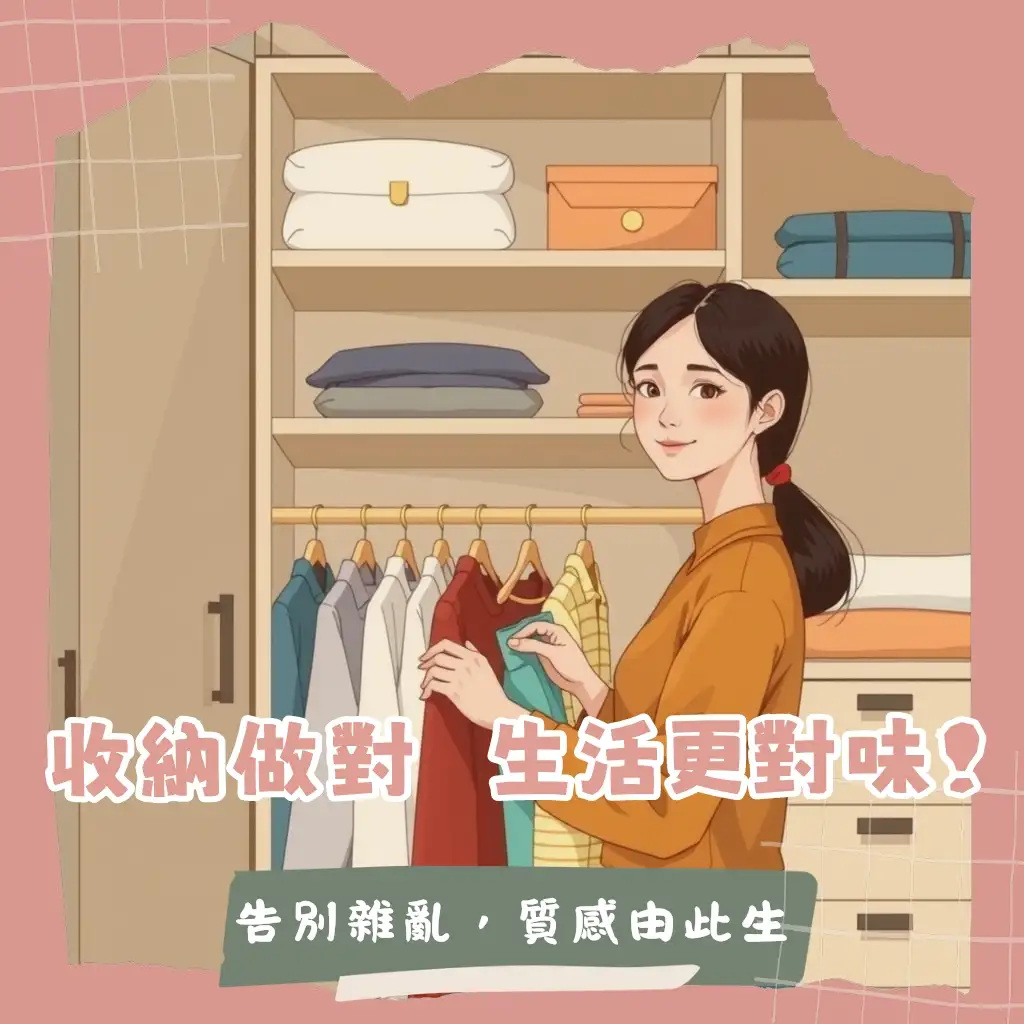 優雅臥室中的木質衣物收納櫃，展示井然有序的衣物、飾品，體現質感生活與高效收納空間規劃。