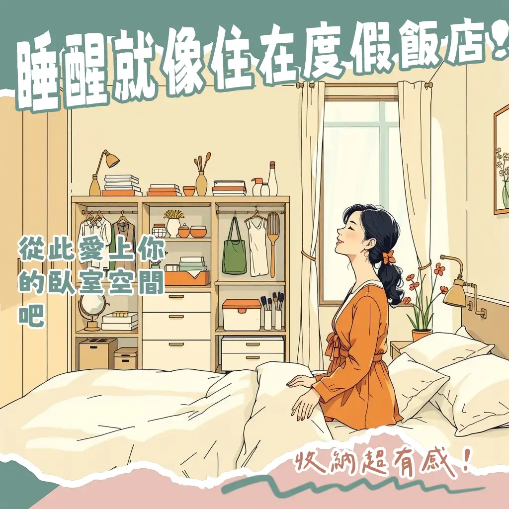 臥室收納方式大全,教你如何透過垂直收納、隱藏式收納、分類收納與多功能家具,打造整潔又具美感的夢想臥室。