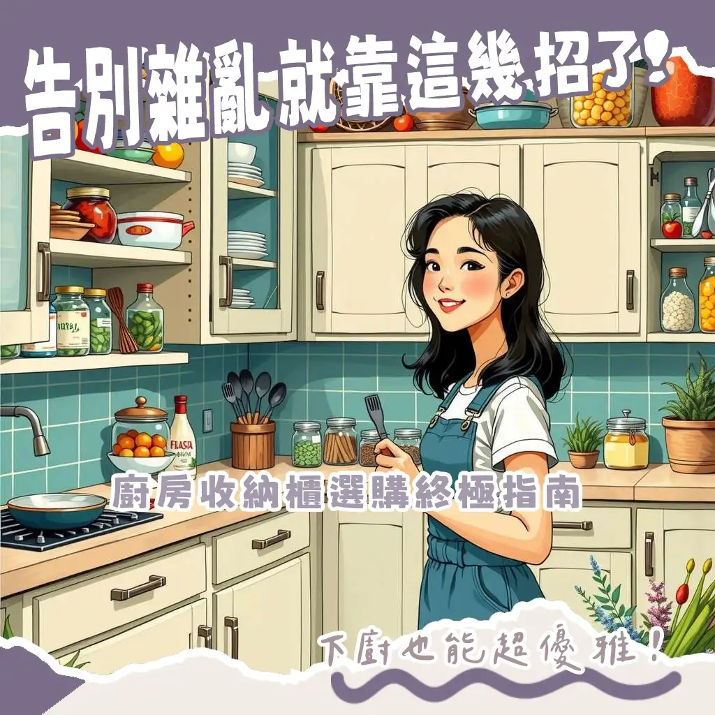 廚房收納櫃子設計圖，展示各式廚房櫃體、功能性五金與空間規劃，提升廚房美學與整潔效率。