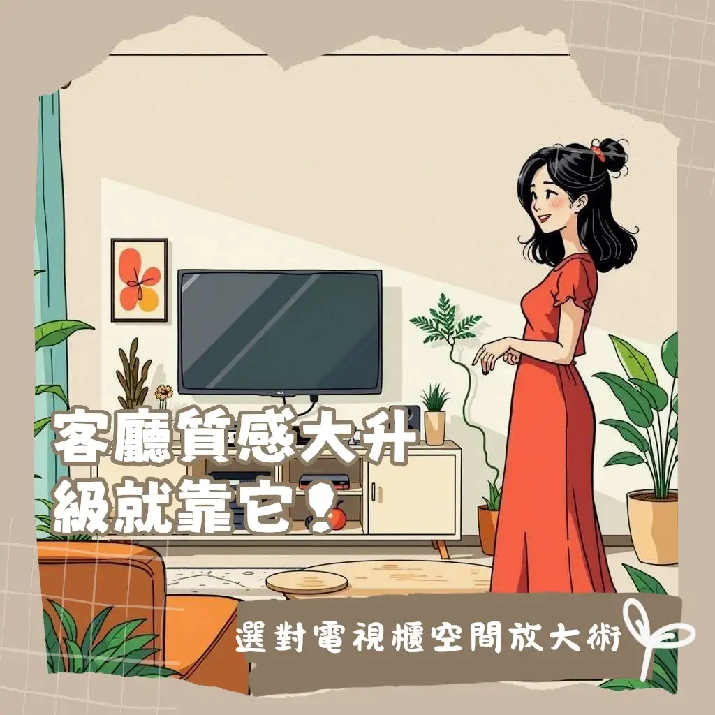 客廳電視收納櫃設計指南，包含矮櫃、懸吊櫃、組合櫃等收納型電視櫃，打造兼具美學與機能的客廳佈置。