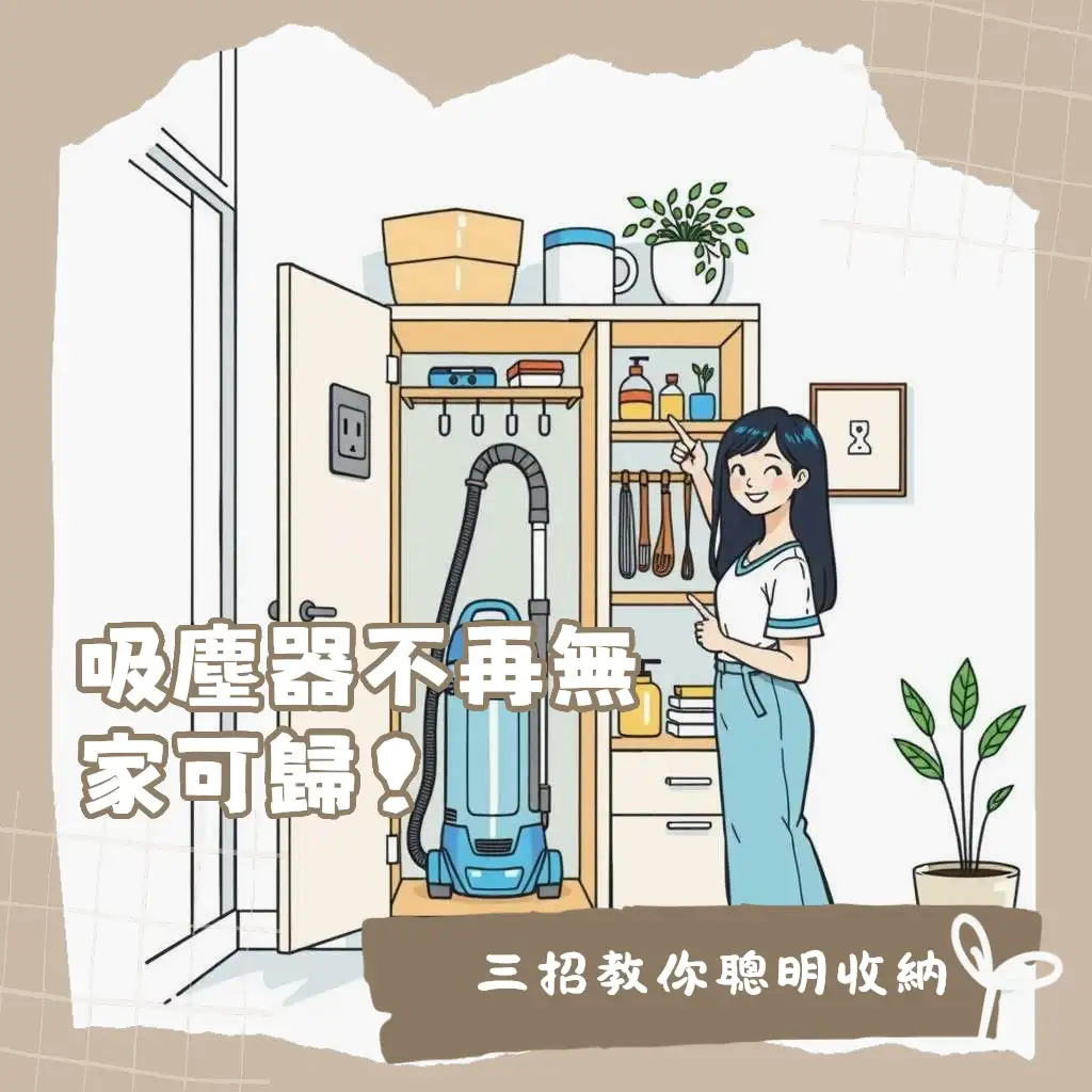 吸塵器收納櫃設計，實現高效居家整潔的家電收納解決方案，讓空間井然有序。