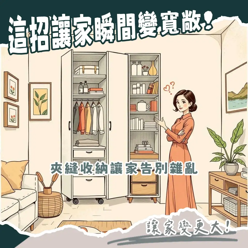 夾縫收納櫃提升居家空間利用率,廚房浴室收納實用技巧分享。