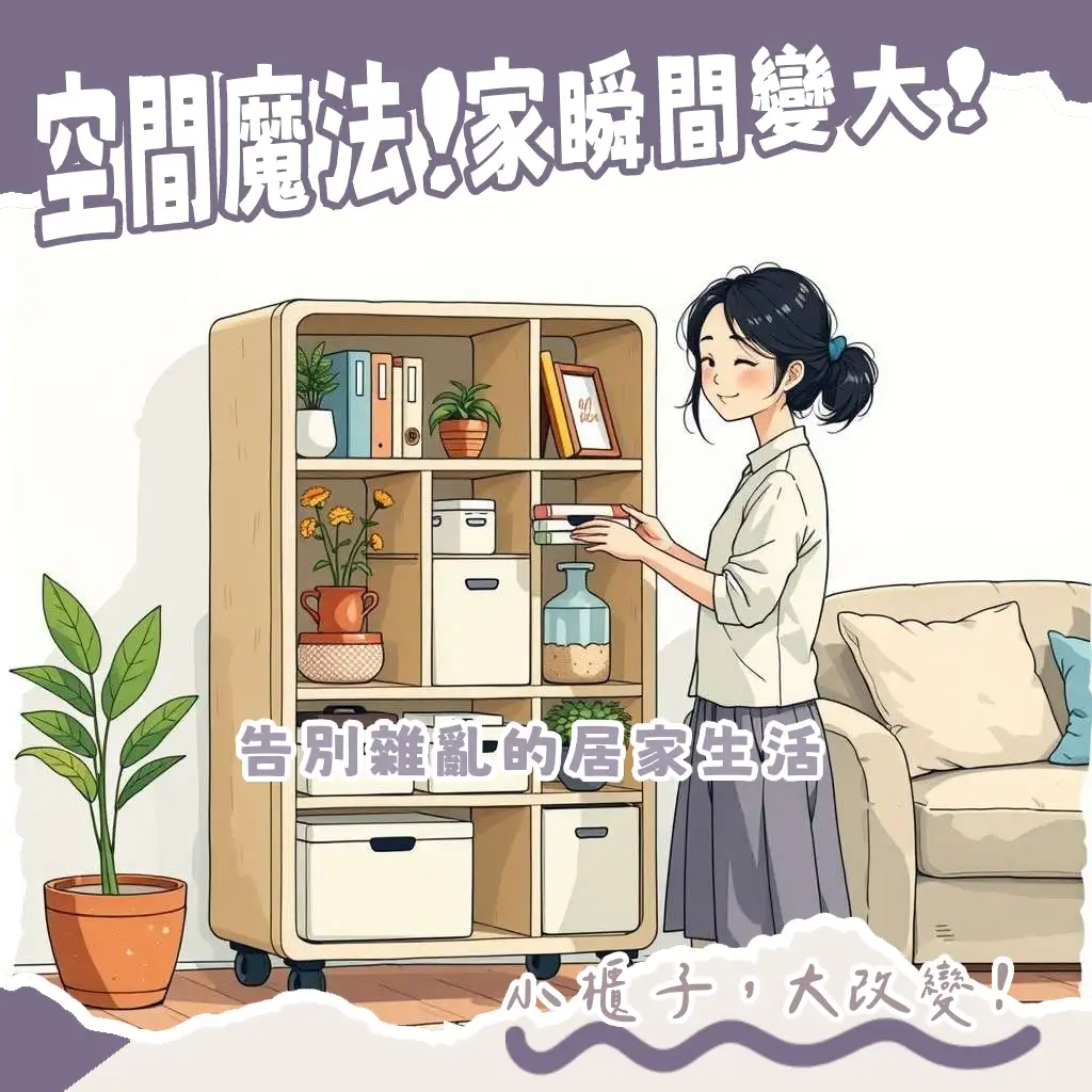 居家輕哲學:移動收納櫃讓空間活起來,打造靈活彈性收納、活用小坪數、提升居家美學。