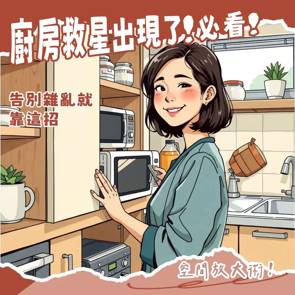 廚房電器收納櫃設計指南：告別雜亂，打造清爽、高效能的現代廚房家電收納方案。