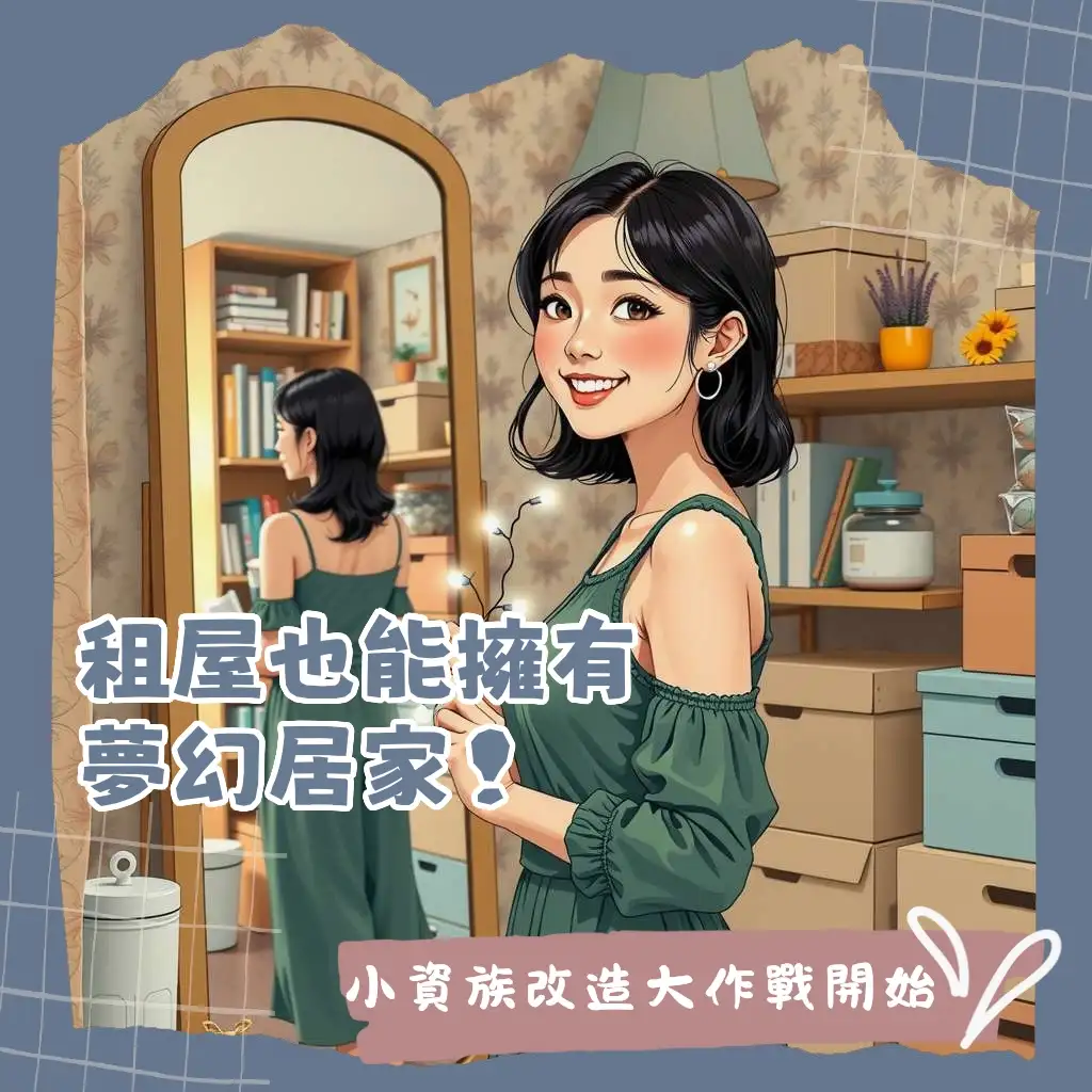 租屋佈置小坪數魔法，運用淺色系、無痕掛勾和多功能家具，打造溫馨舒適的居住空間。