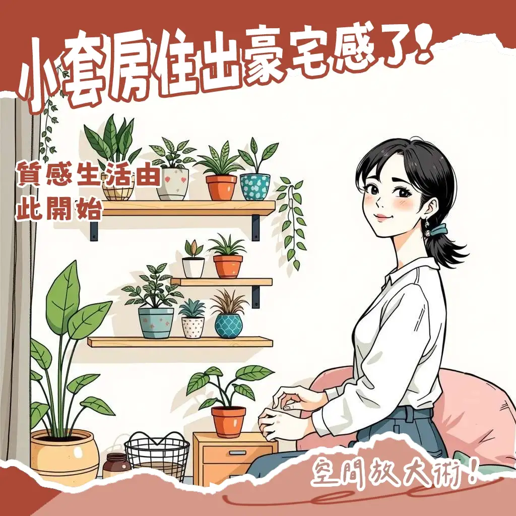 套房佈置：打造顯大又舒適的租屋小坪數，利用淺色系、燈光與軟裝。