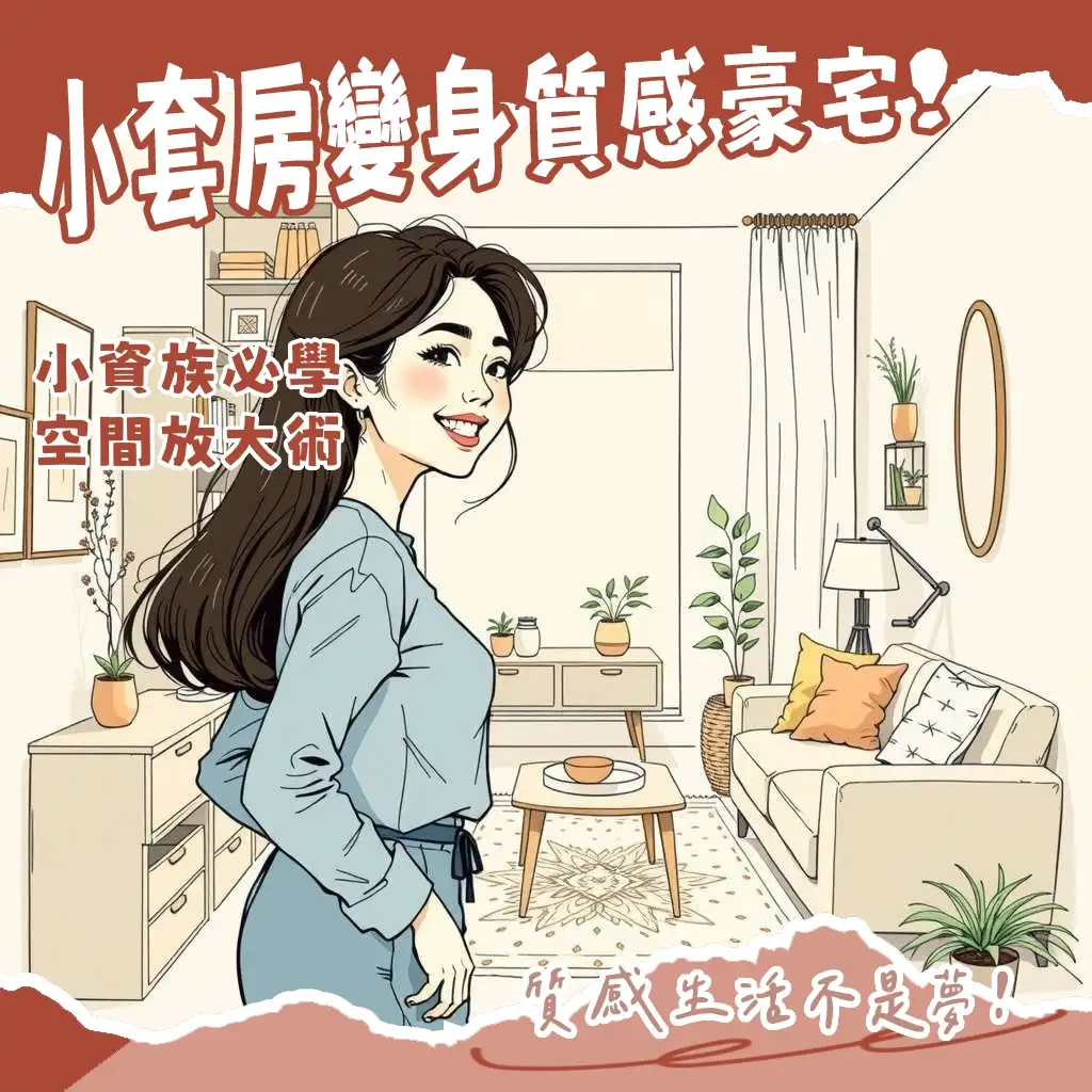 4坪小套房佈置案例，運用多功能家具、淺色系、垂直收納，打造極小空間的質感生活。