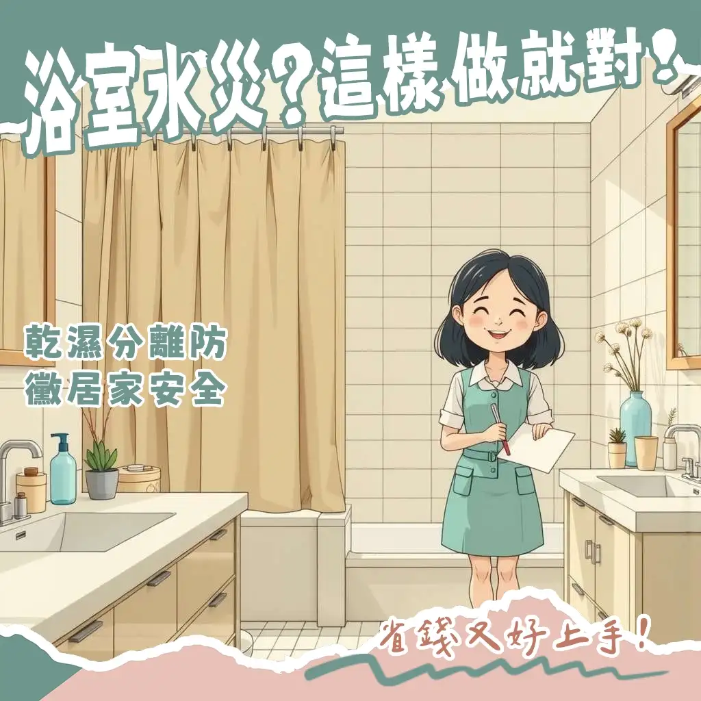 浴室乾濕分離DIY,浴簾與淋浴拉門的選擇與安裝,打造實用兼具美學的衛浴空間。
