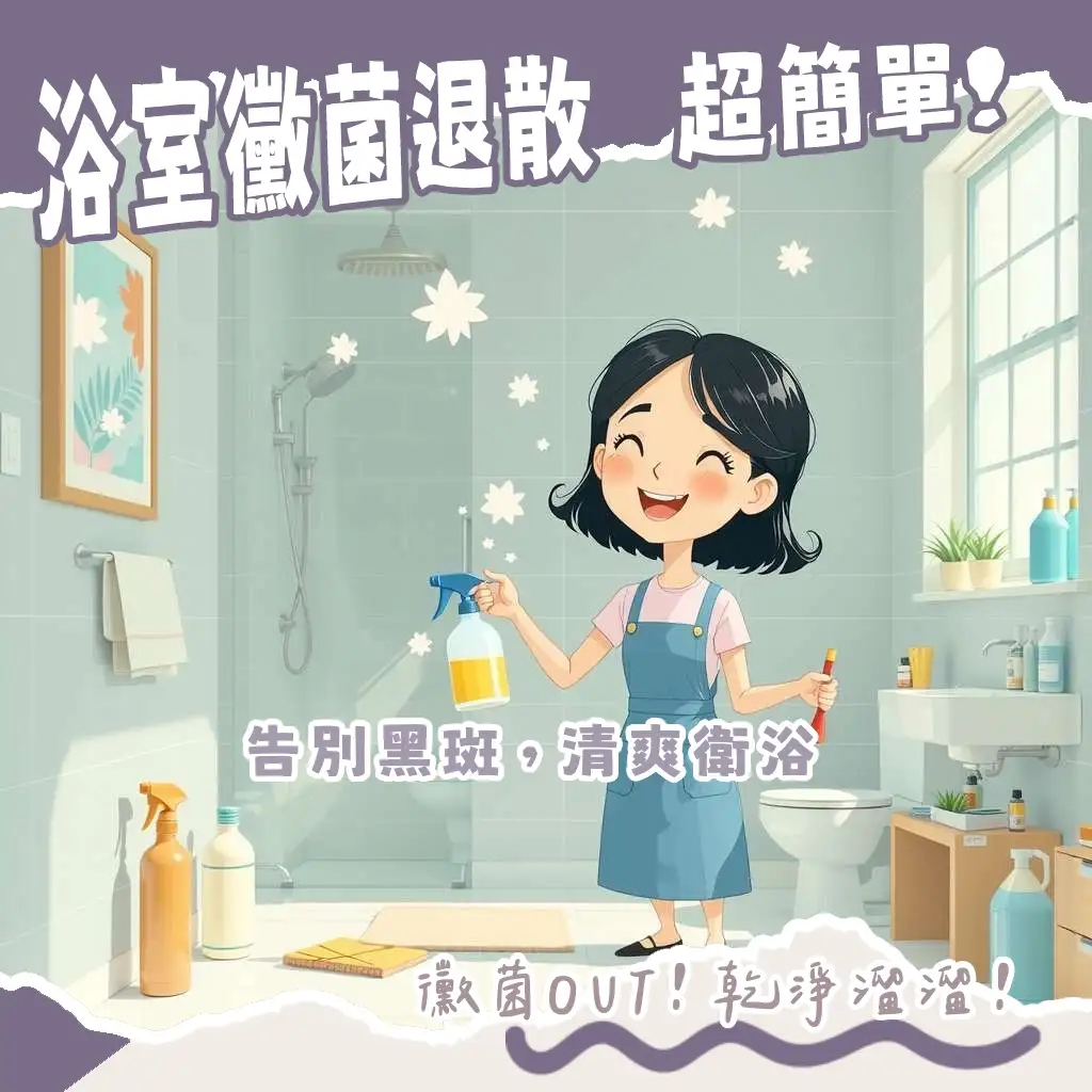 浴室除霉推薦方法與預防指南：有效清除磁磚縫、矽利康霉斑，告別潮濕衛浴。
