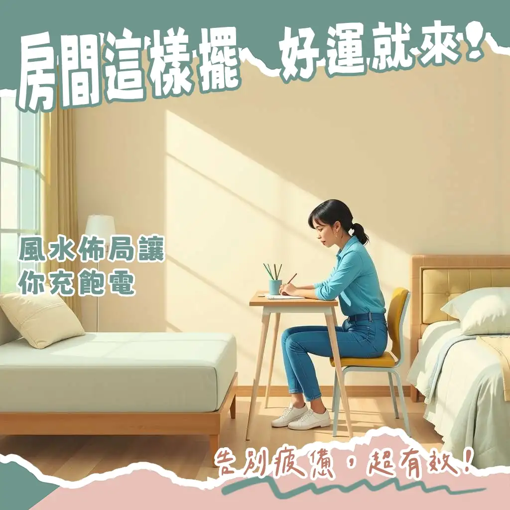 房間風水床位書桌佈局,教你如何擺放以改善睡眠品質與學業事業運勢的指南。