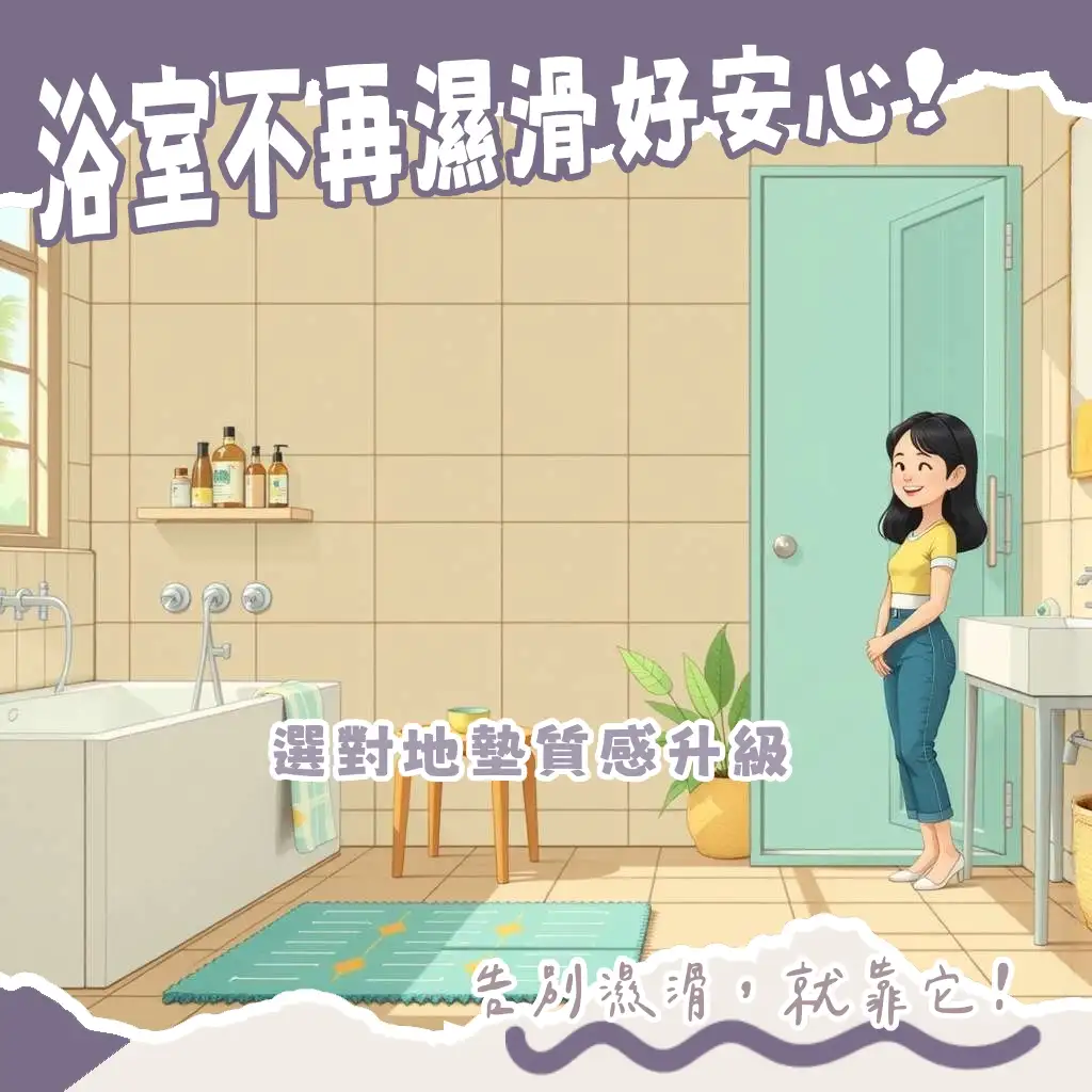 浴室地墊推薦選購指南:多種材質比較、吸水防滑清潔保養重點。