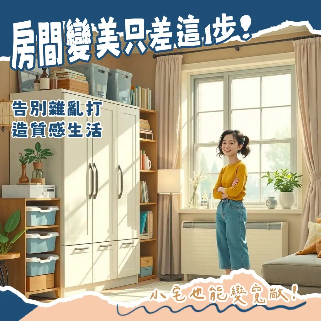 房間置物櫃推薦指南：如何選擇適合你的抽屜櫃、開放架與多功能收納櫃，打造整潔臥室空間。