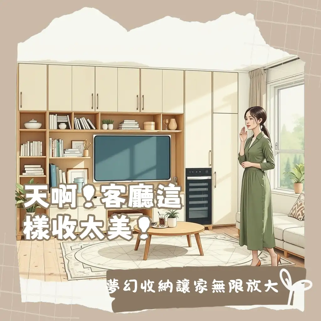 讓客廳不只美！打造夢幻收納櫃設計，輕鬆擁有質感生活