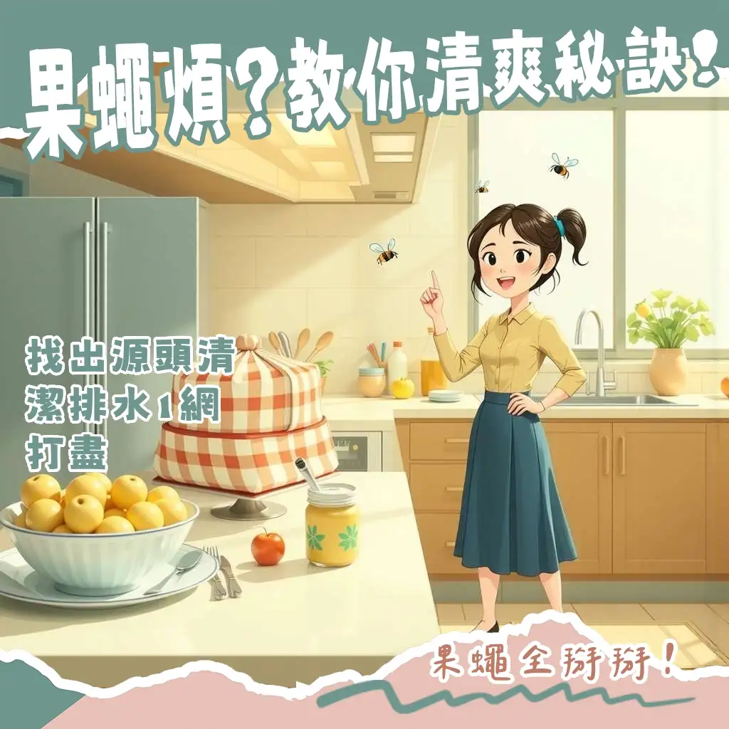 房間有果蠅怎麼辦的全面指南,涵蓋孳生源清除與果蠅誘捕策略
