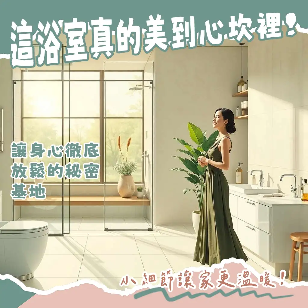 浴室美學設計,衛浴空間裝潢重點,乾濕分離規劃,必備浴室設備清單。