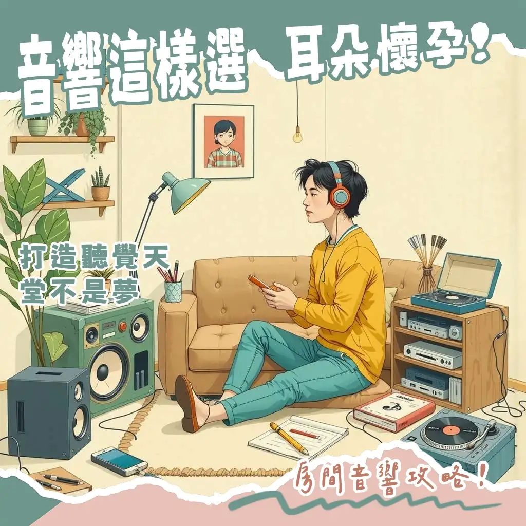 房間音響推薦選購指南,涵蓋空間大小、音質、連接方式與預算,打造專屬居家娛樂空間