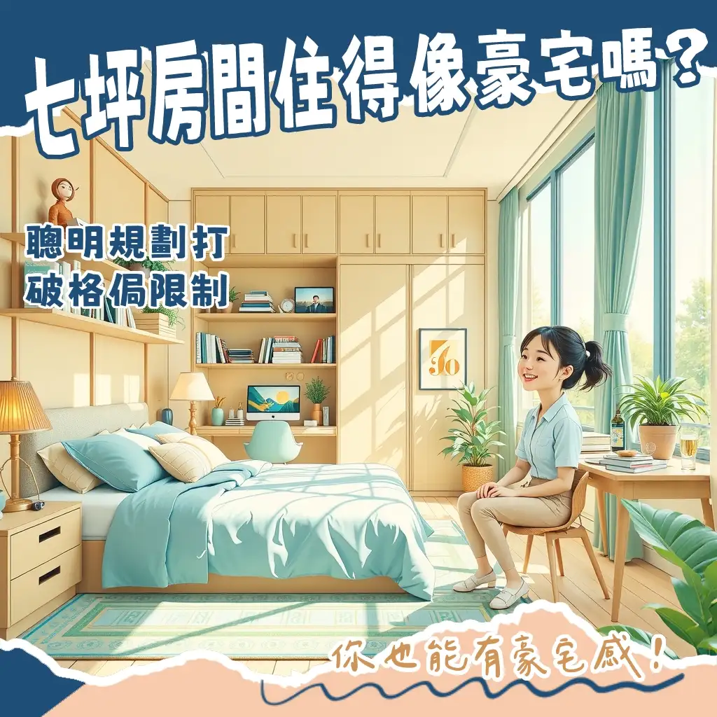 七坪房間的空間魔法：打造你的理想機能主臥！