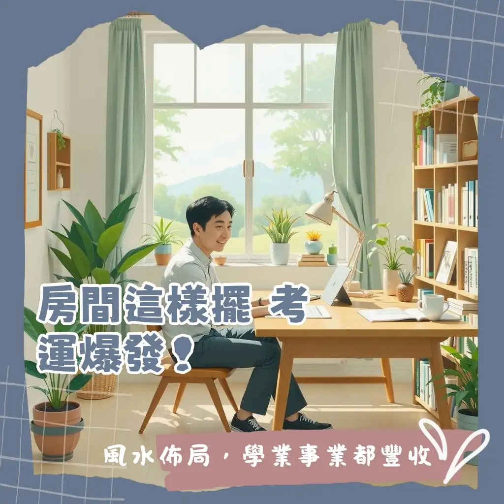 房間文昌位怎麼看：居家風水佈置指南，包含書桌擺放與文昌塔建議。