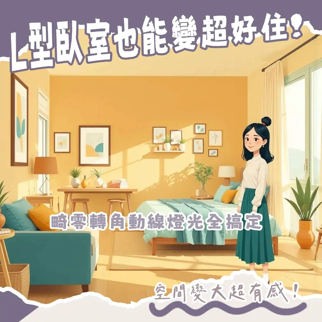L型臥室設計與空間規劃，提升小坪數房間的機能與美學，打造多功能區域與質感收納。