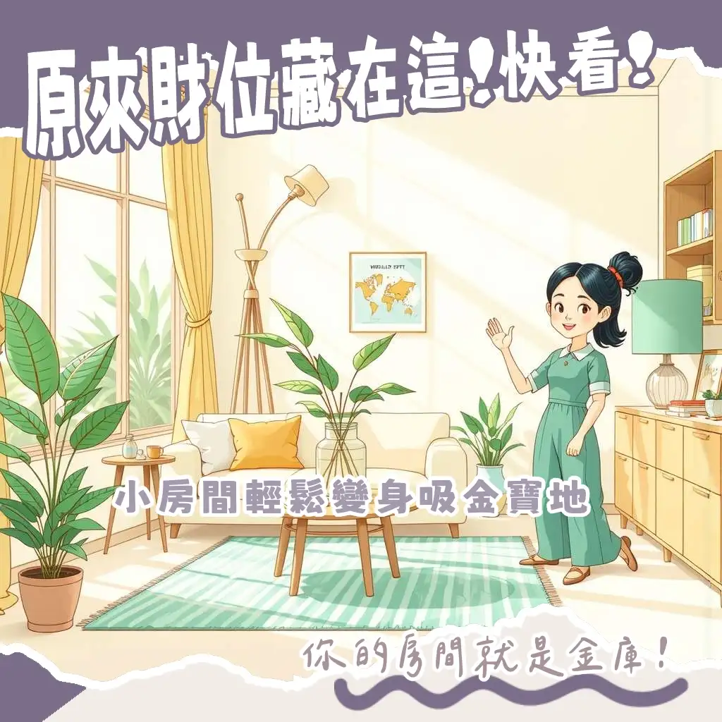 2025房間財位居家風水佈局指南，包含如何尋找、擺設及避開財位禁忌的大綱。