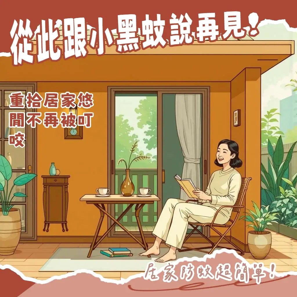 台灣鋏蠓小黑蚊防治技術全面指南：環境、化學、物理防治策略圖解，打造無蚊居家環境。
