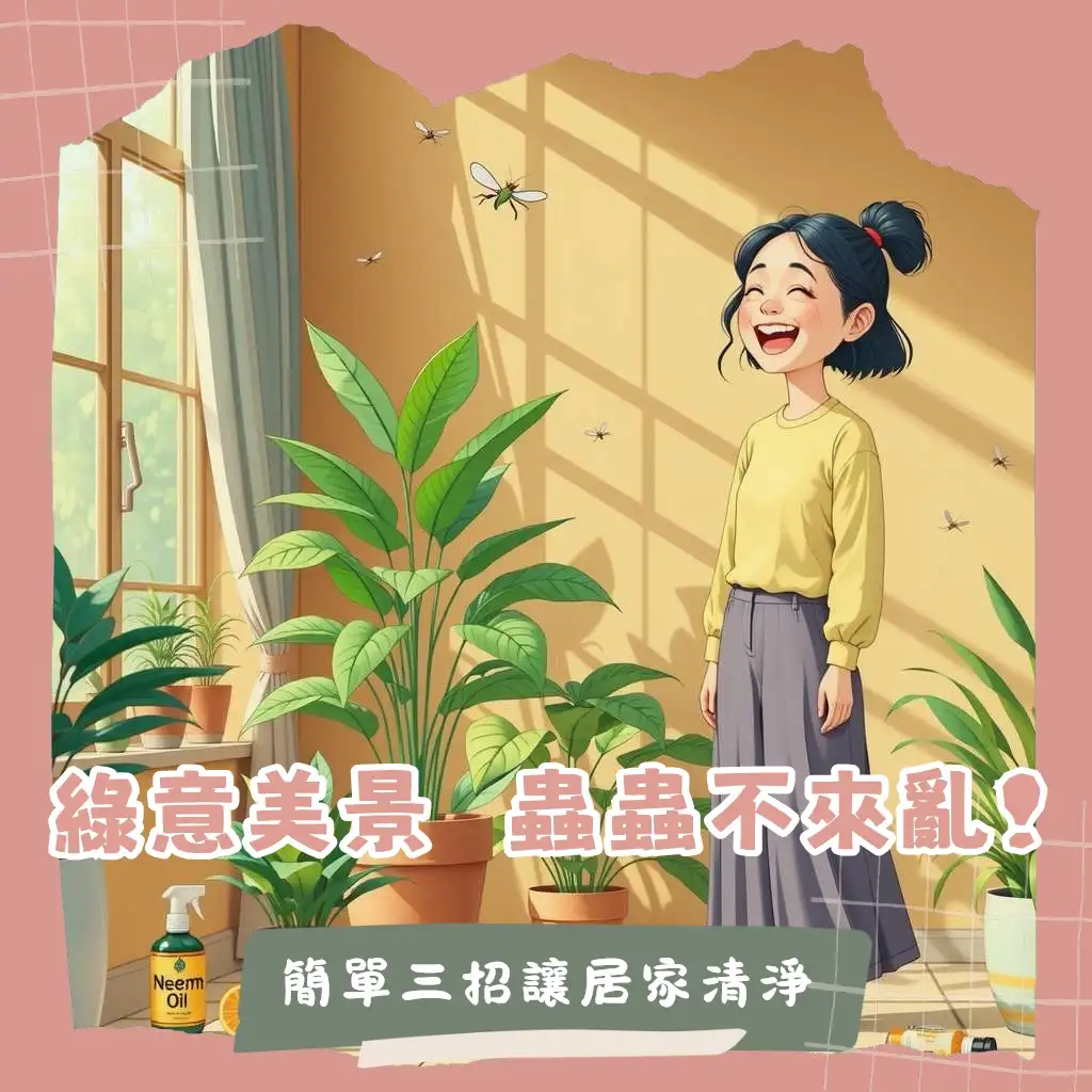 如何消滅植物小黑蚊的盆栽害蟲防治指南，包含控制澆水、物理與天然驅蟲方法。