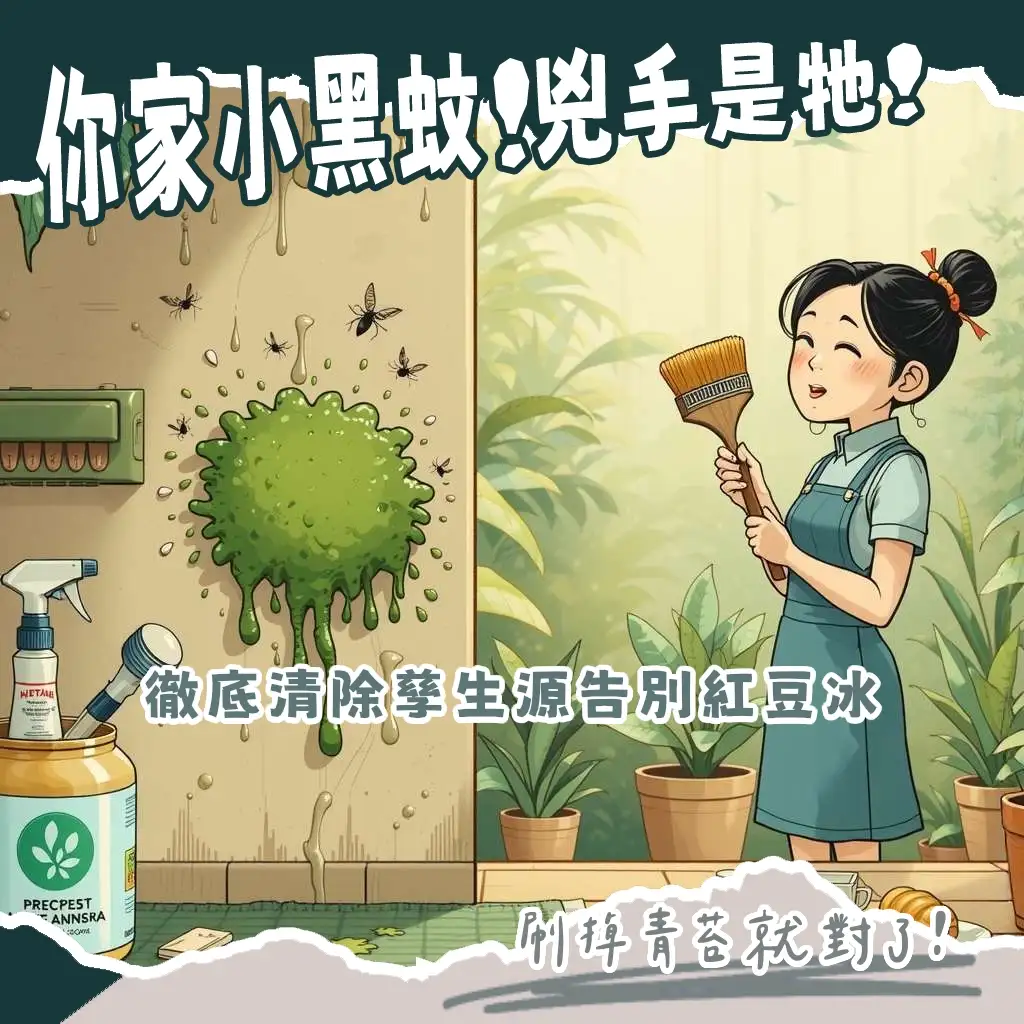 小黑蚊哪裡來：探究台灣鋏蠓幼蟲在青苔與潮濕環境的孳生源，了解居家周圍的防蚊策略，擺脫叮咬困擾的視覺指南。