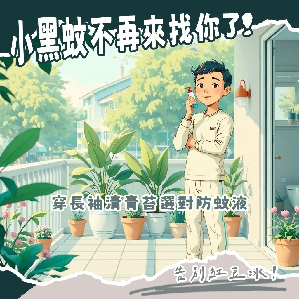 防小黑蚊措施指南：個人防護、環境防治與有效防蚊液推薦，告別惱人小黑蚊。