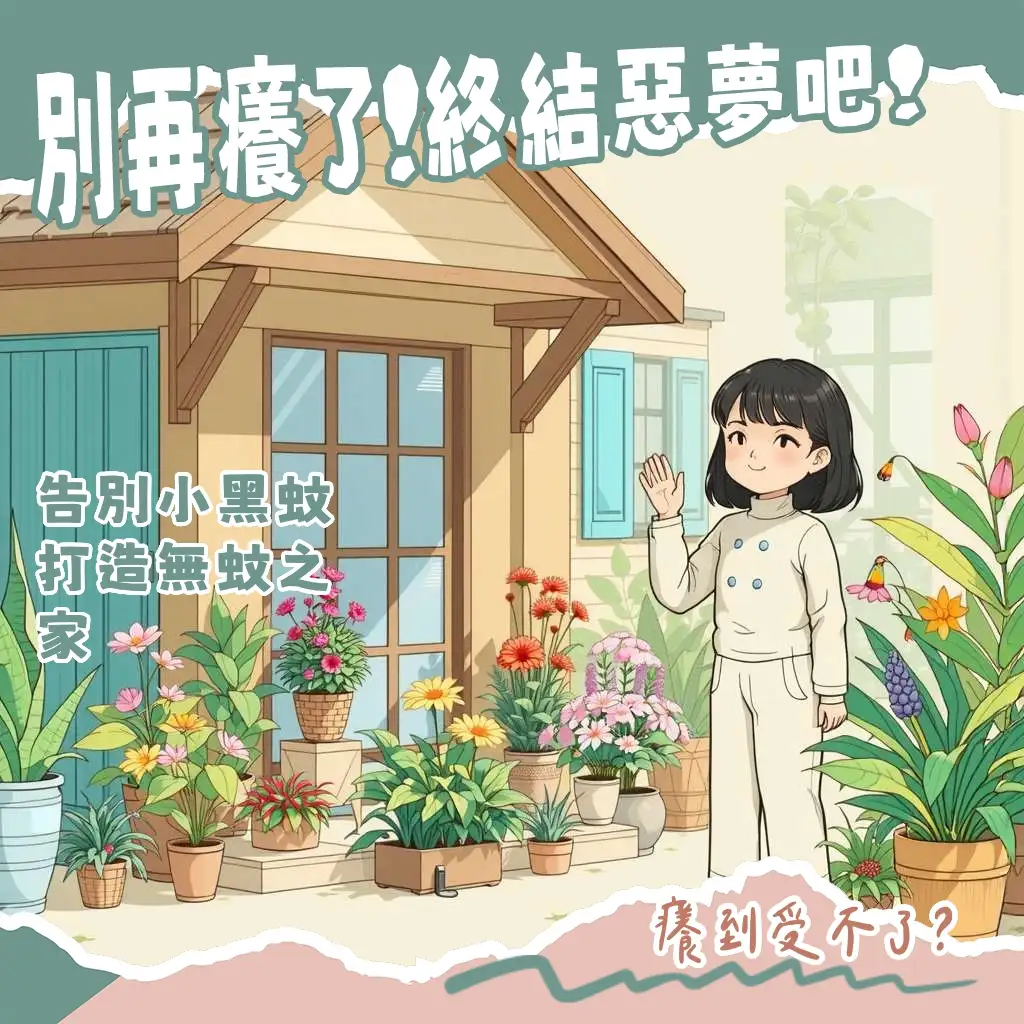 如何消滅小黑蚊的指南，內容包含環境清潔與個人防護的居家防治策略